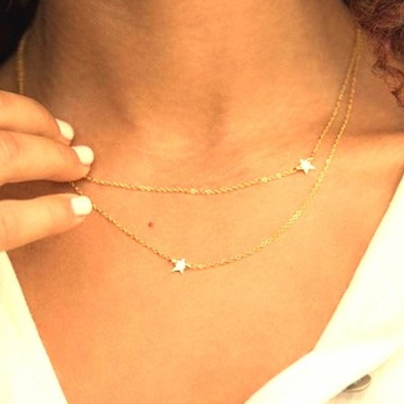 Jennifer Zeuner Star Double Necklace gold - Picture 2 of 3